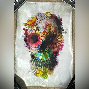Flower Skull Poster